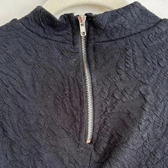 Blu Pepper Black Floral Textured Tank Dress, Swing Dress, Size Medium - Picture 16 of 16